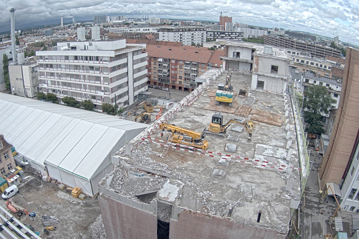 Webcam auf das Baufeld A