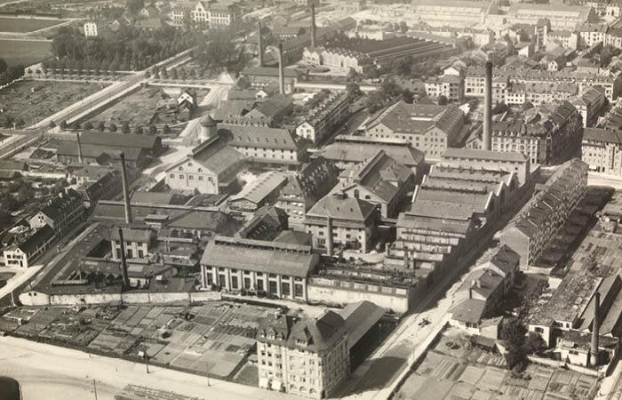 Aerial photograph by Walter Mittelholzer who show the Rosental-Areal 1924.