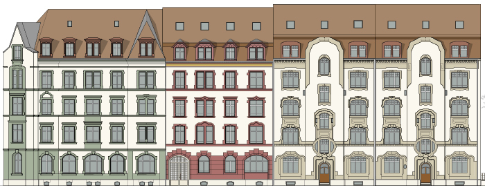 Visualisation of the façade after finalisation.